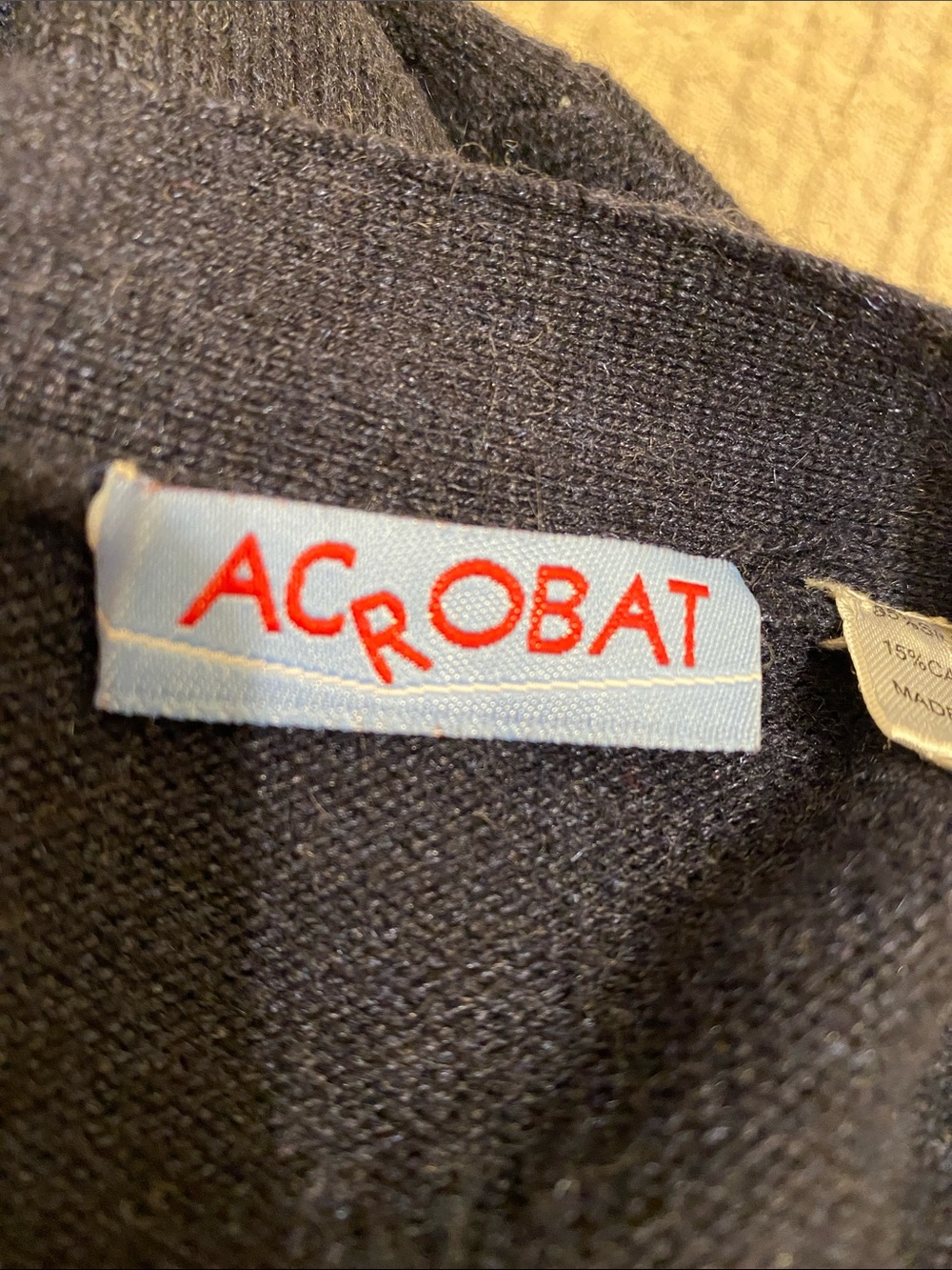 ACROBAT SILK CASHMERE Dark Navy Open-Front Cardigan Sweater. Size XS - Picture 3 of 8